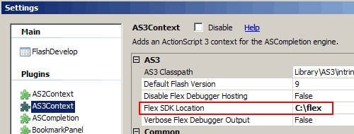 Configuración de Flash Develop