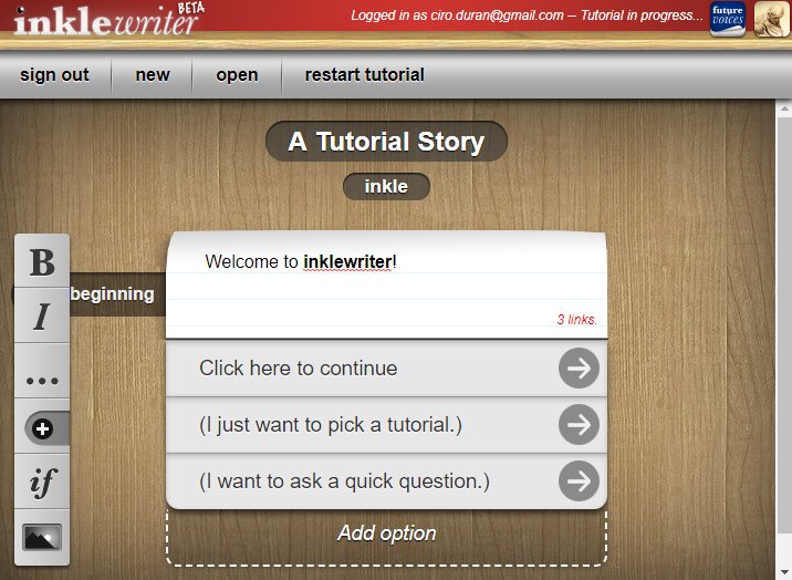 Screenshot de InkleWriter