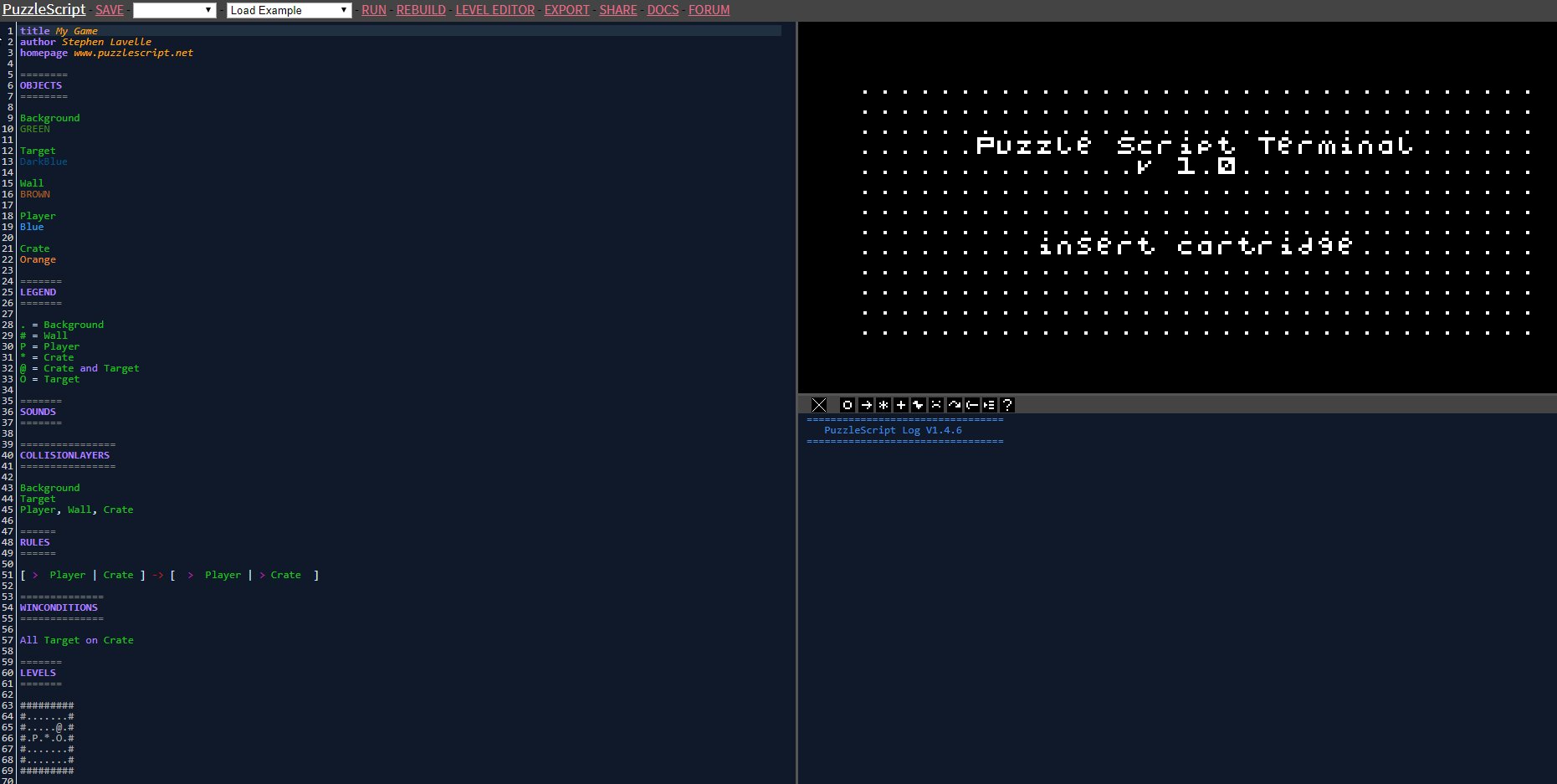 Screenshot de PuzzleScript